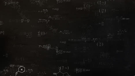 animation of mathematical equations on black background
