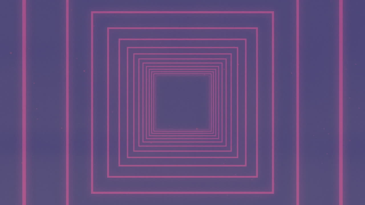 animación de un túnel brillante de neón sobre un fondo púrpura