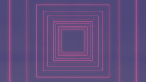 animation of neon glowing tunnel over purple background