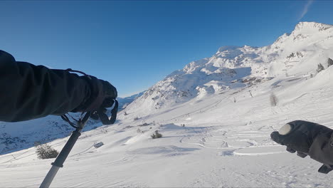 snowy mountain ski resort view