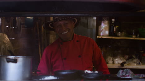 cook working in the kitchen