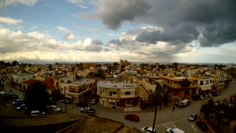 the old town of famagusta within the fortress, a panorama