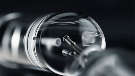 close-up of transparent tube