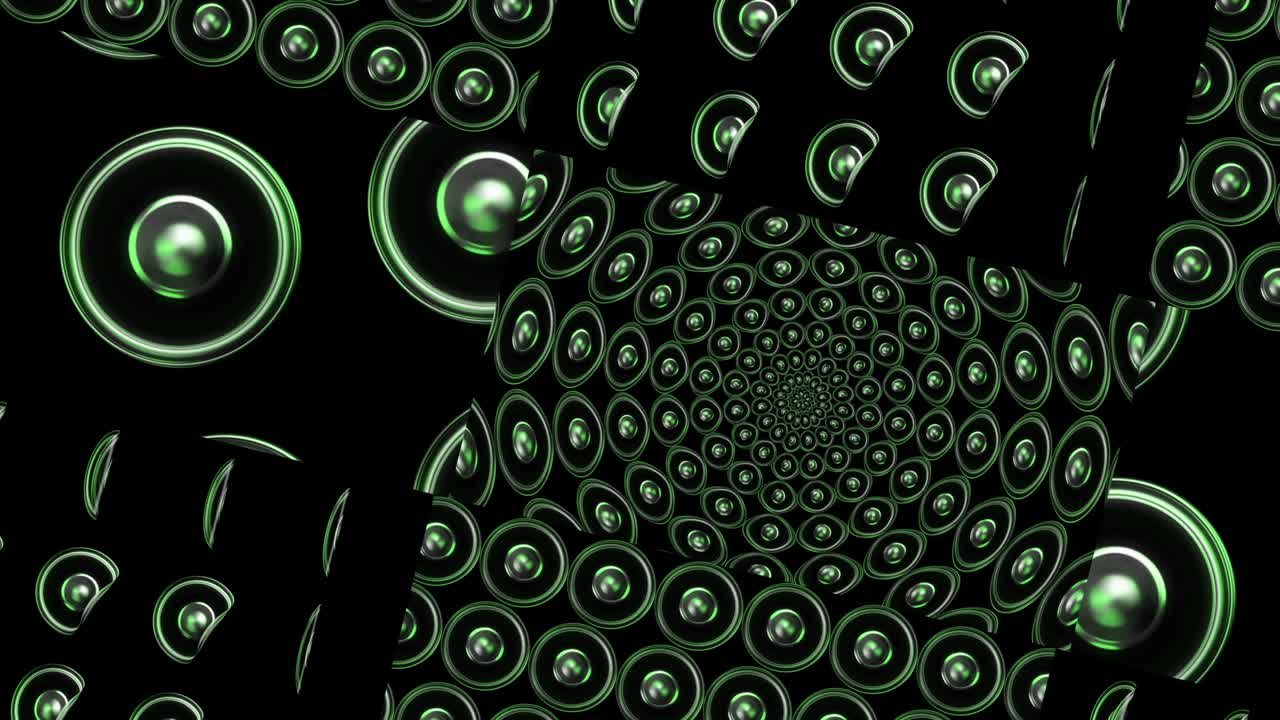 altavoces musicales intercalados en el arte. fondo dinámico.