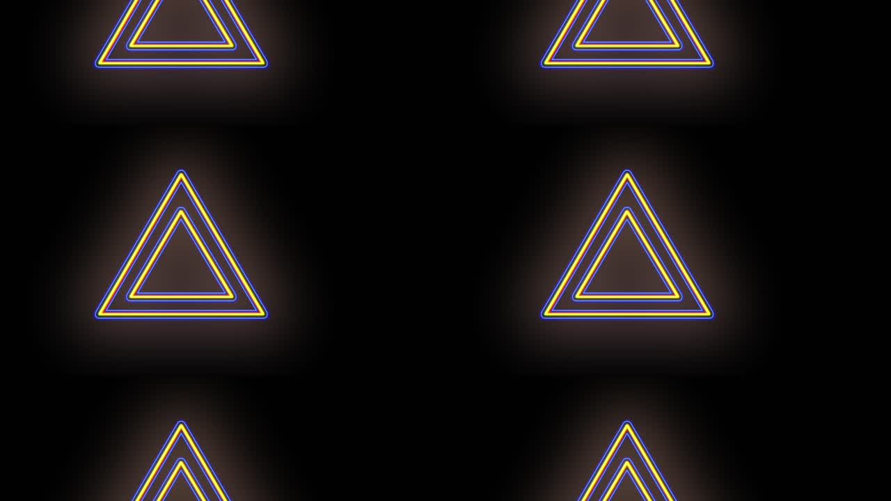 patrón de triángulos con luz led amarilla neón pulsante 8