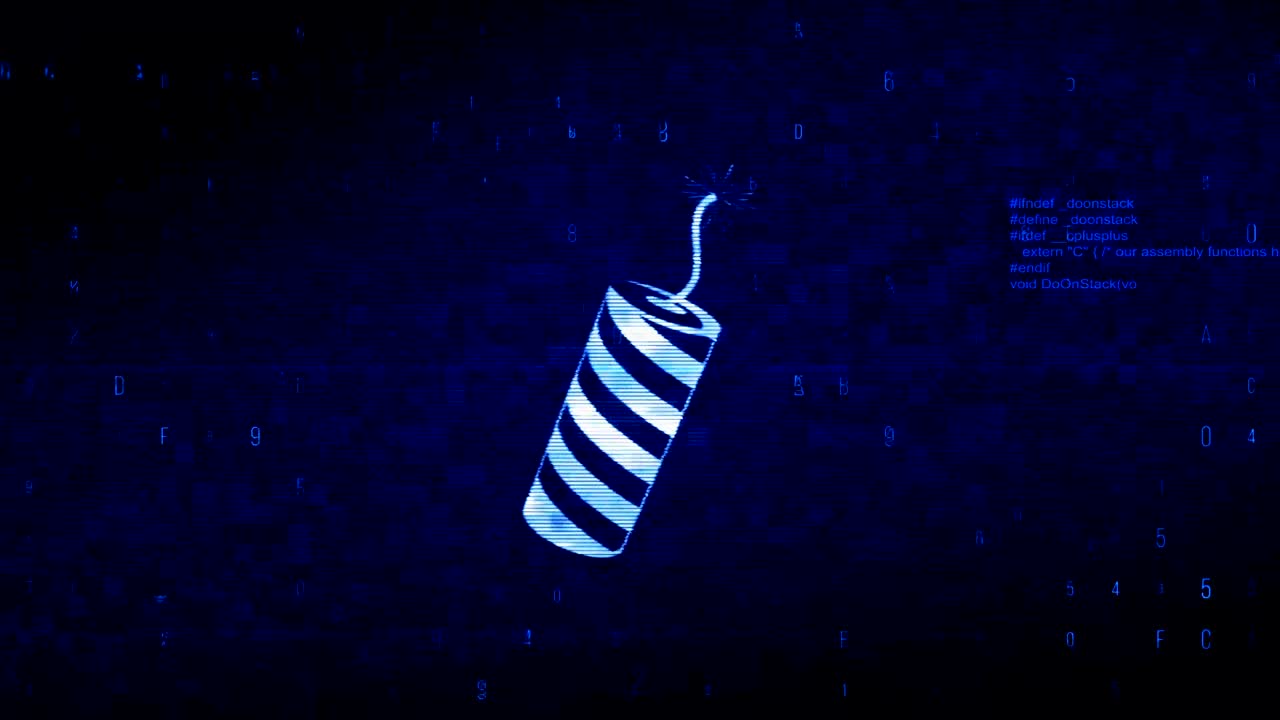 폭발 기호 디지털 픽셀 노이즈 오류 애니메이션