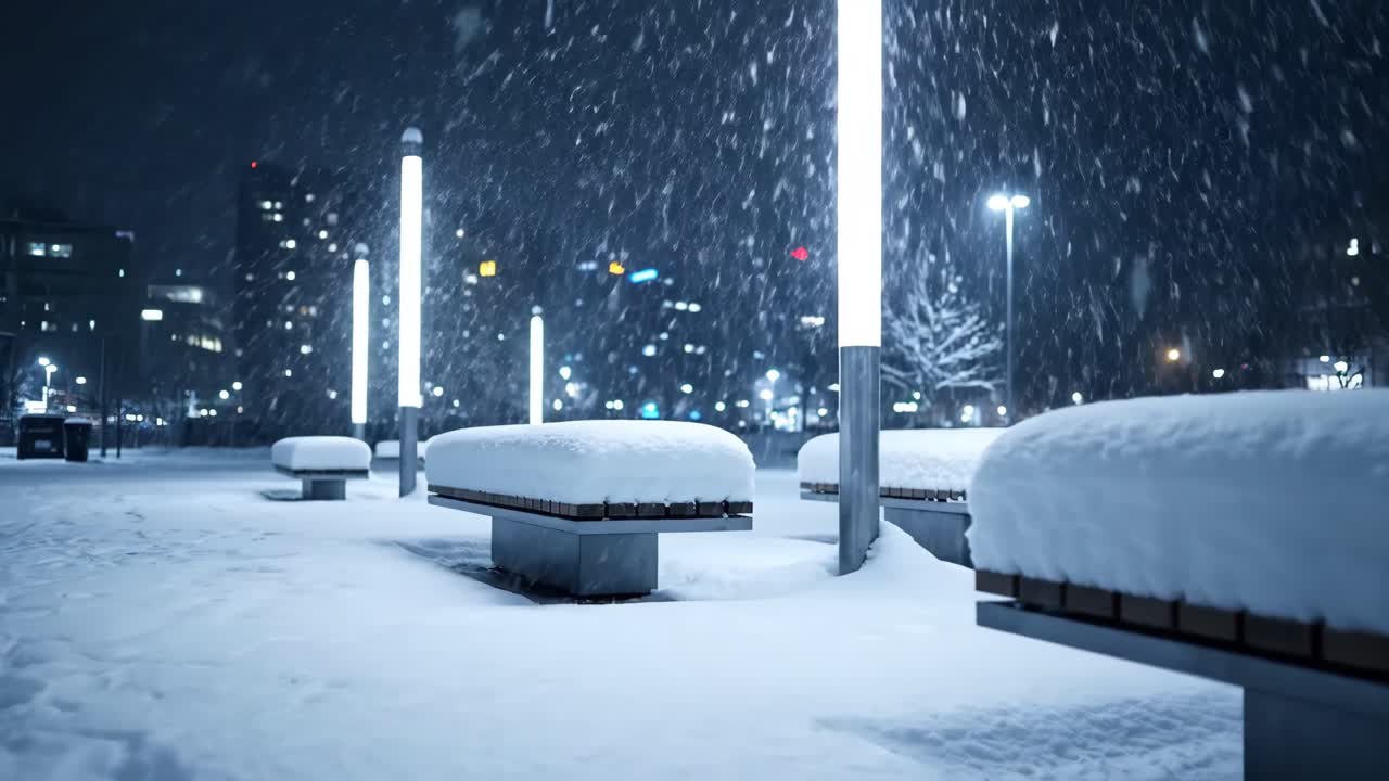 Snowy Night in the City
