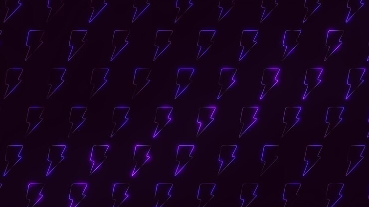 Neon purple thunderbolts pattern