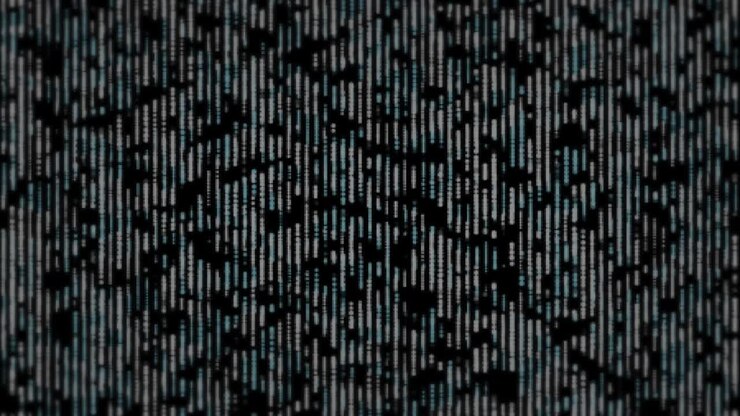 Ingen signal gammel vintage TV. Statisk fargestøy. Glitch Feil Videoskade loop Animasjonsbakgrunn