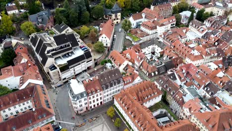 Aerial-View-of-Heidelberg-Old-Town,-Germany