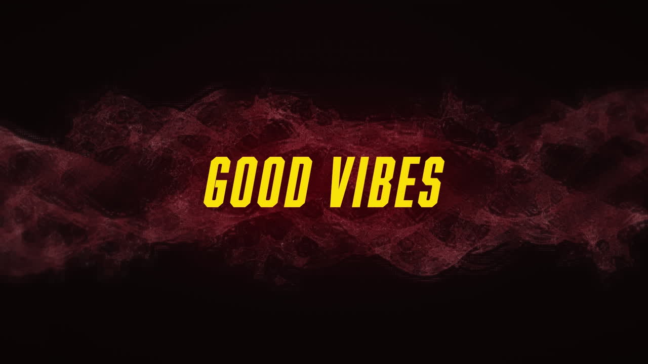 animación de buenos ritmos texto sobre rastros de luz sobre fondo negro