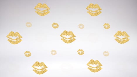 animation of lips repeated on white background