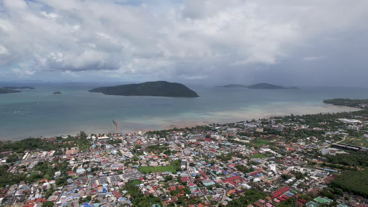 Thailand, Phuket, Rawai Mueang district with a beautiful view of Ko Lon island on a beautiful sunny day