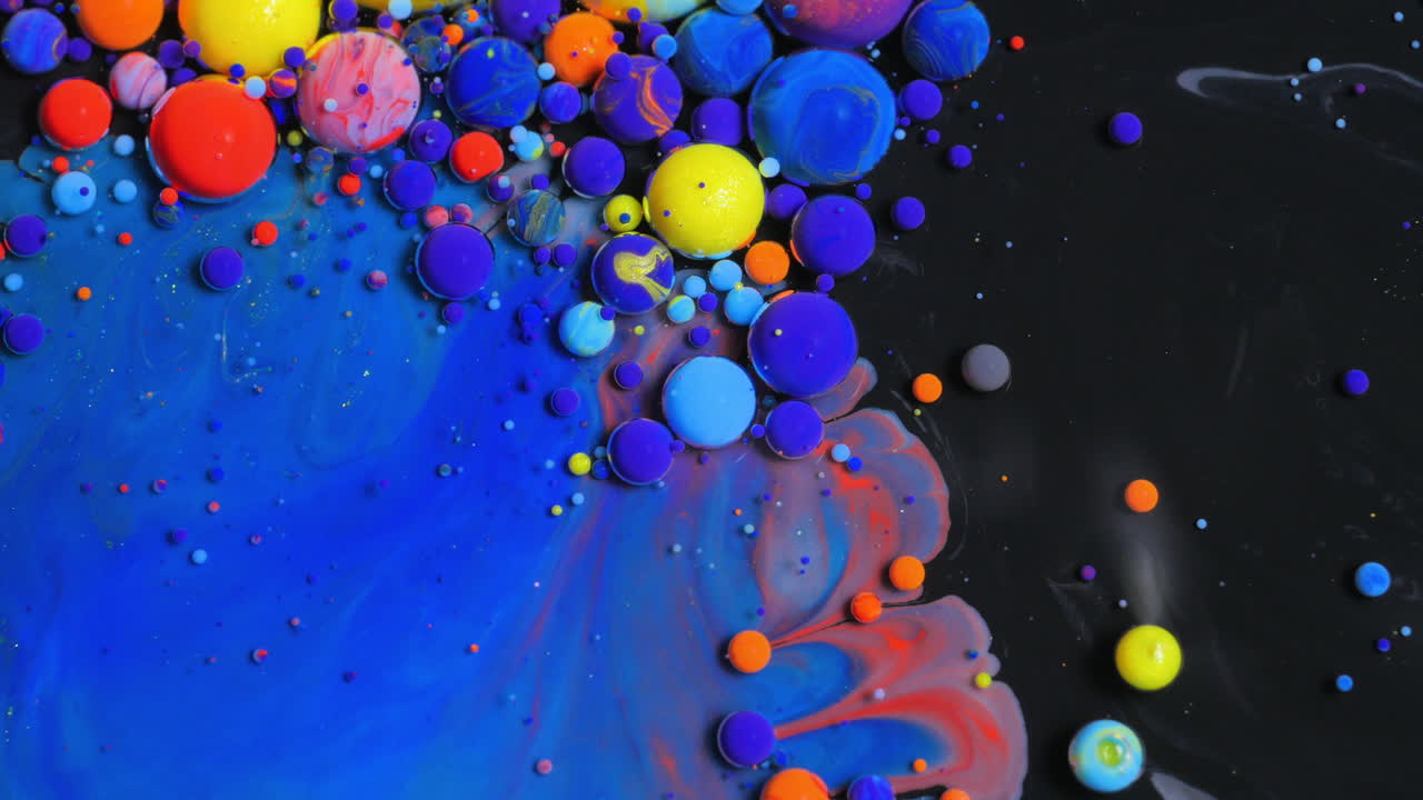 arte fluido abstracto con burbujas coloridas