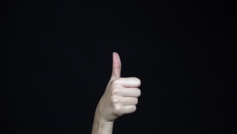 thumbs up gesture