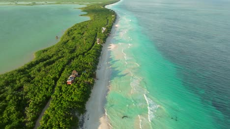 Aerial Drone Capture of Tulum’s Beach and Yucatan Peninsula Coastline, natural environmental reservoir