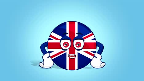 cartoon great britain united kingdom speaker speak  with face animation with alpha matte