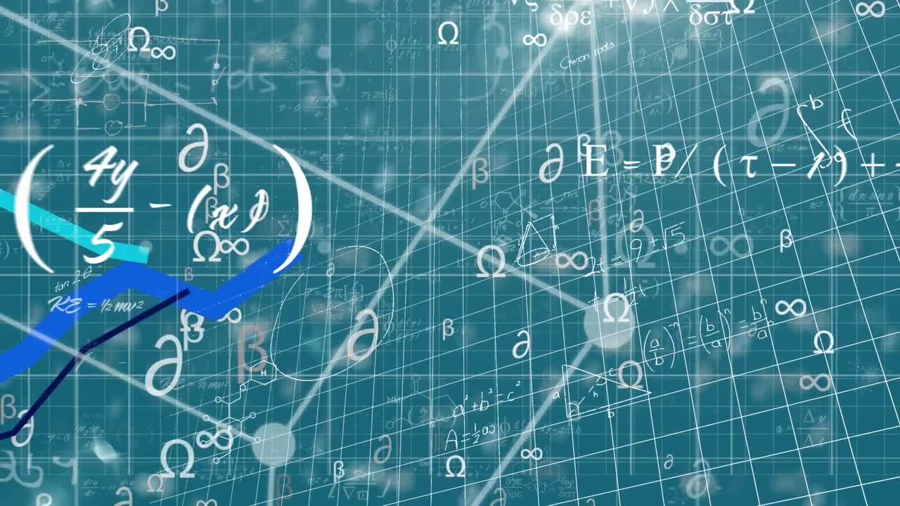 수학적 방정식에 대한 데이터 처리의 애니메이션