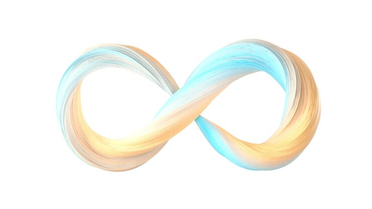 Abstract flowing gradient lines, 3d rendering.