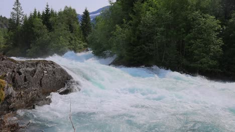 mountain river beautiful nature norway natural landscape. lovatnet lake (also loenvatnet) is a lake in the municipality of stryn in vestland county, norway.