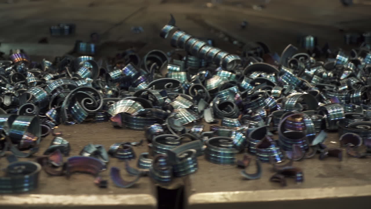 Metal Shavings on Machine Bed