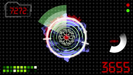 tecnología futurista de interfaz de pantalla de datos de computadora