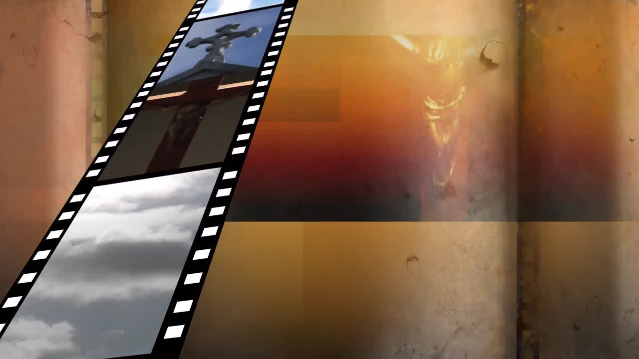 tira de película con diferentes videos