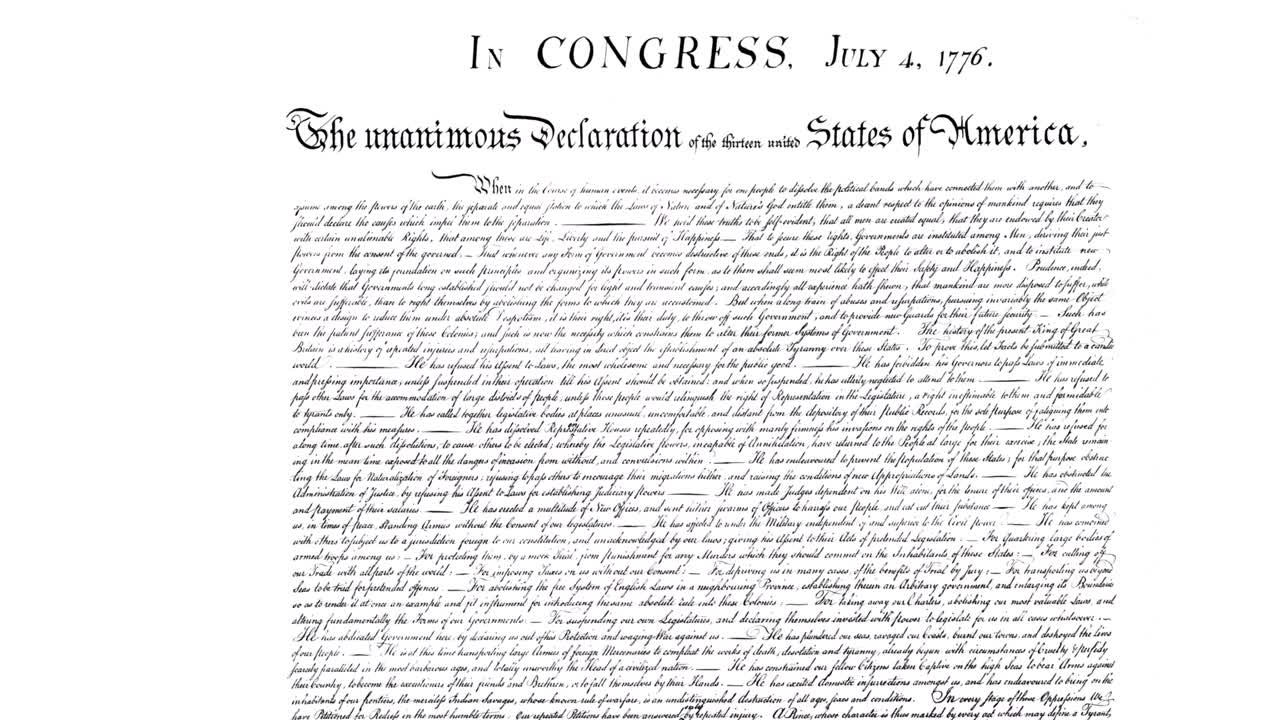 Animation of shapes moving over document with text