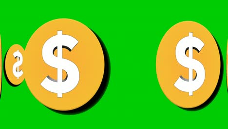 Dollar-coin-money-animation-sign-symbol-motion-graphics-on-green-screen