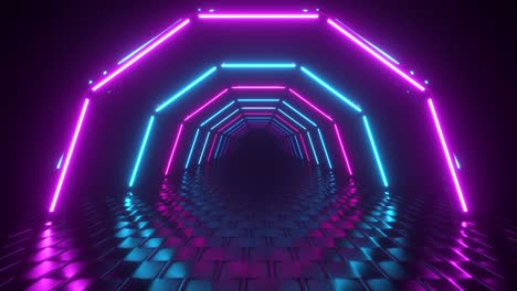 neon glowing tunnel