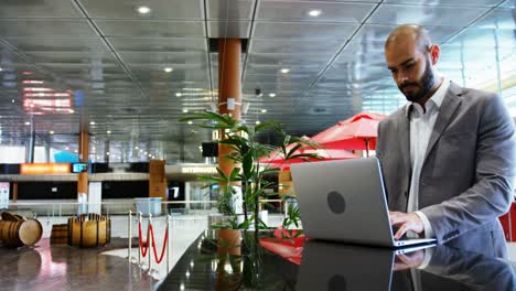 businessman using a laptop