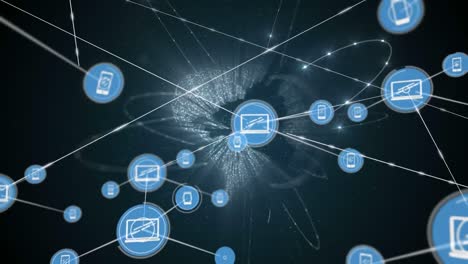 connectors moving and digital data with digital globe