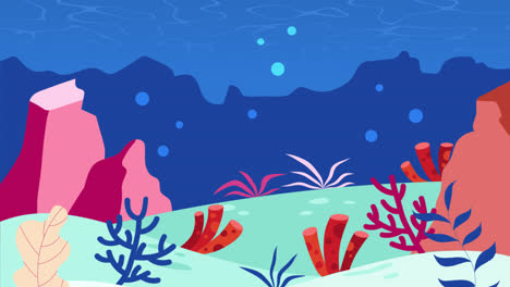 underwater coral reef scene