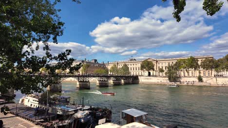 beautiful view of the seine river in paris
