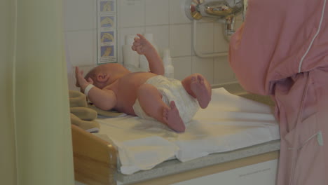 crying newborn screaming at hospital