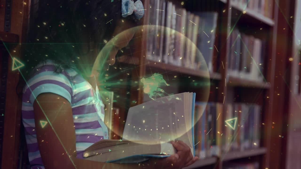 animación de conexiones y procesamiento de datos sobre la lectura de las escolares