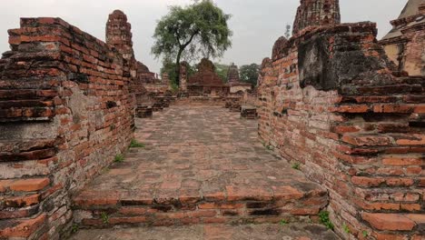 un paseo constante por las ruinas del templo desgastadas.