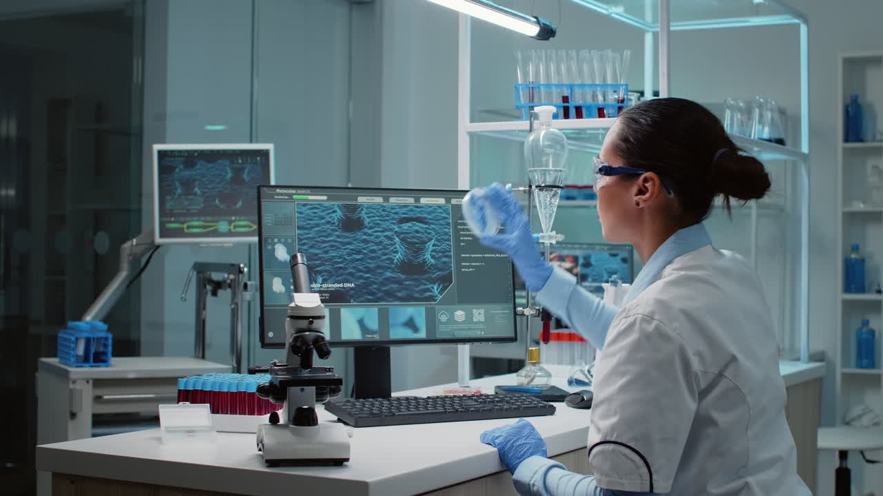 Lab Scientist Conducting Medical Research