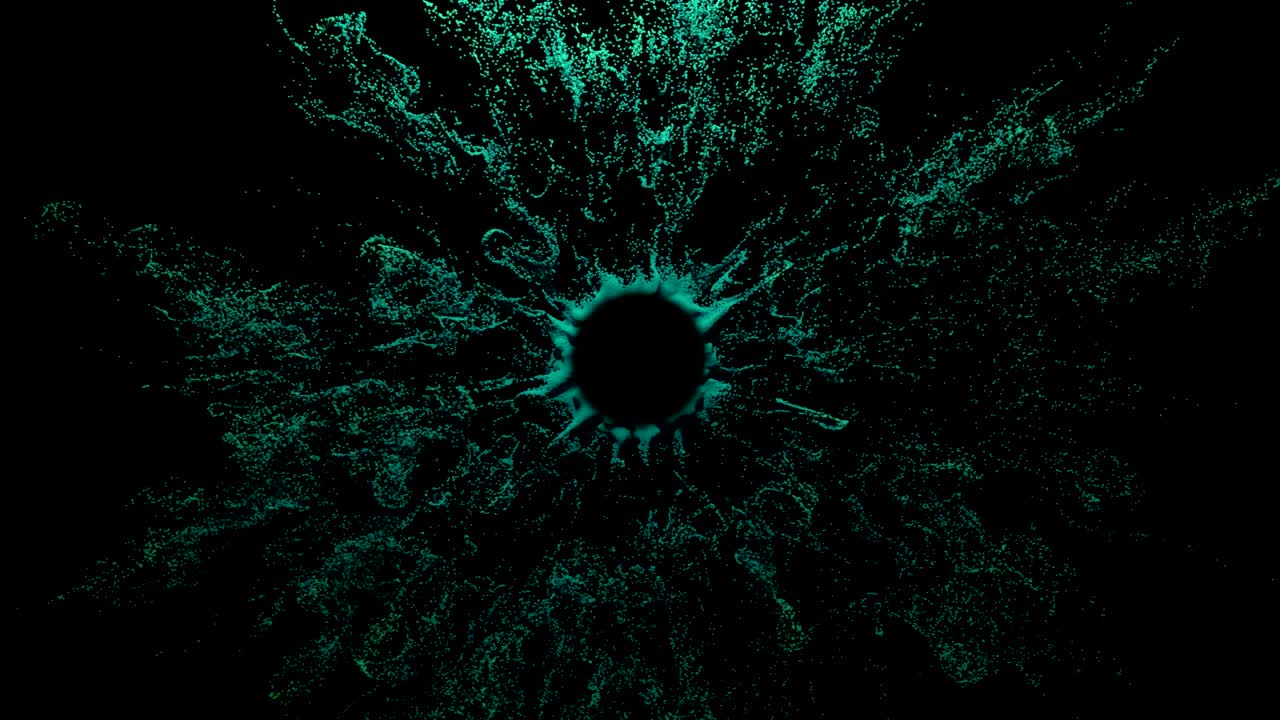 simulación de polvo de pintura de 4k cgi.