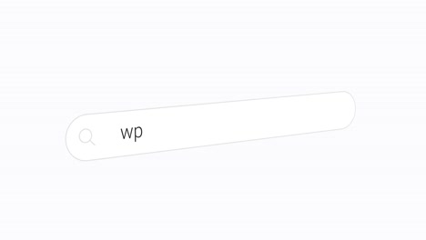 searching for wp on the search engine