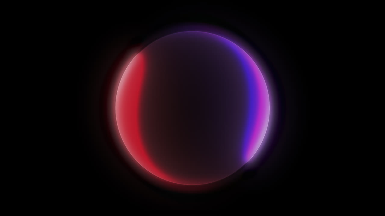 Abstract Glowing Neon Sphere with Dynamic Light