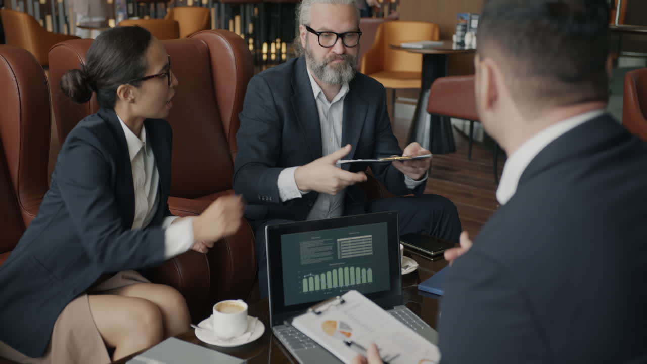 reunión de negocios en un café