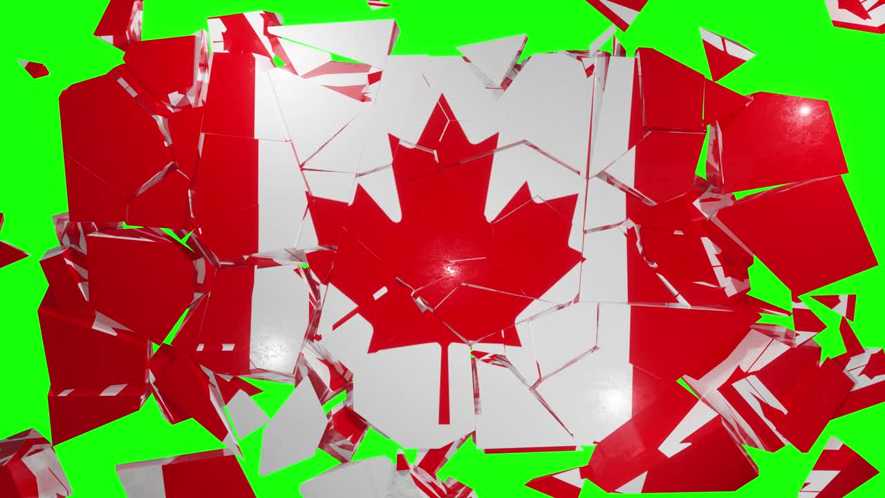 canadá colapso de la bandera del país dólar 4k