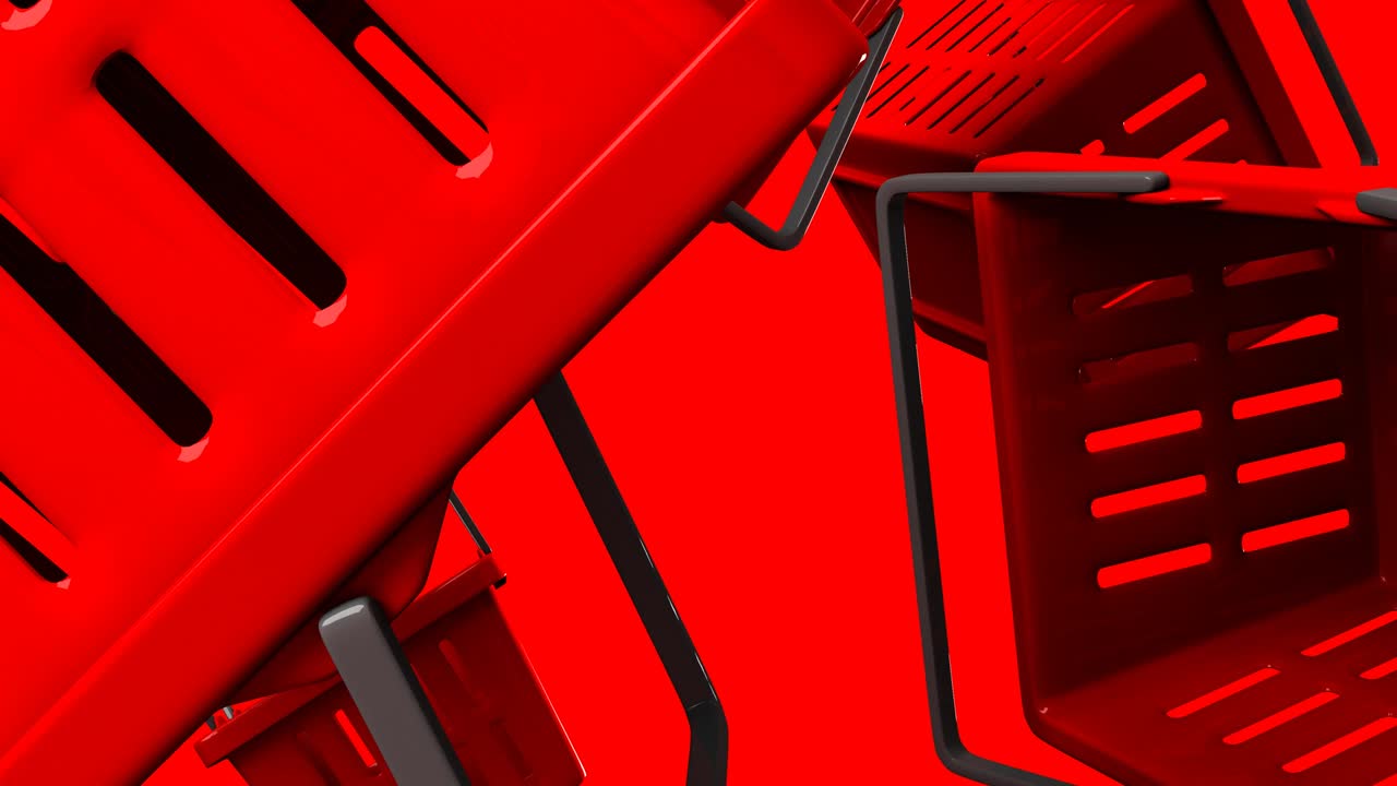 빨간색 쇼핑 바구니