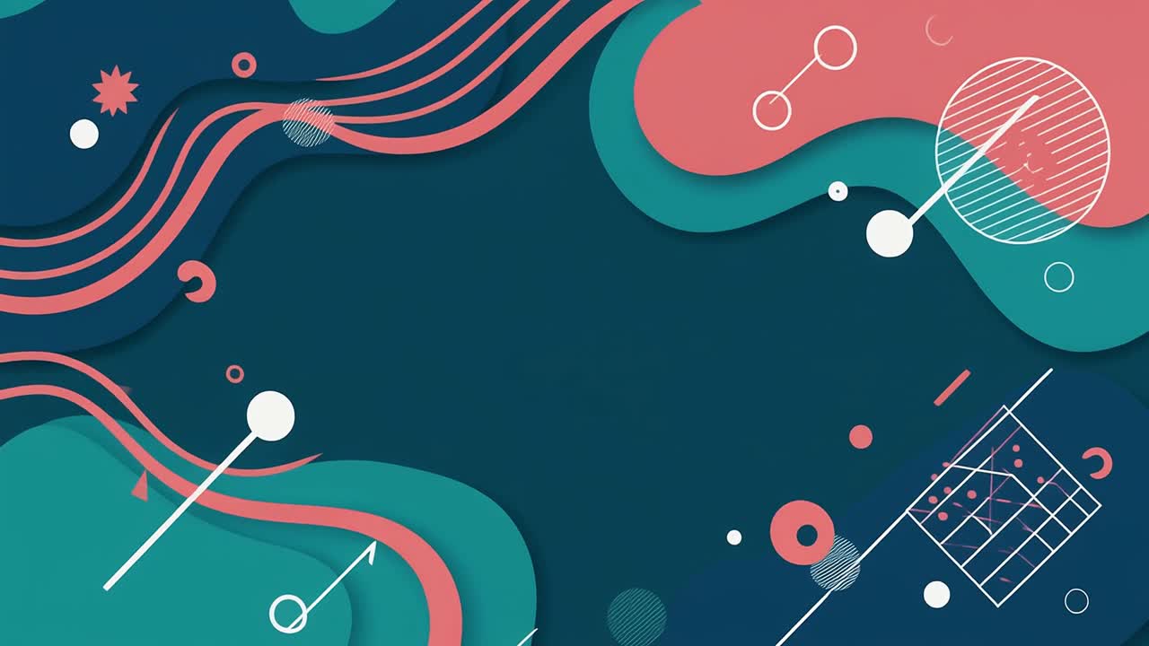 Dynamic Abstract Motion Graphics with Geometric and Organic Shapes