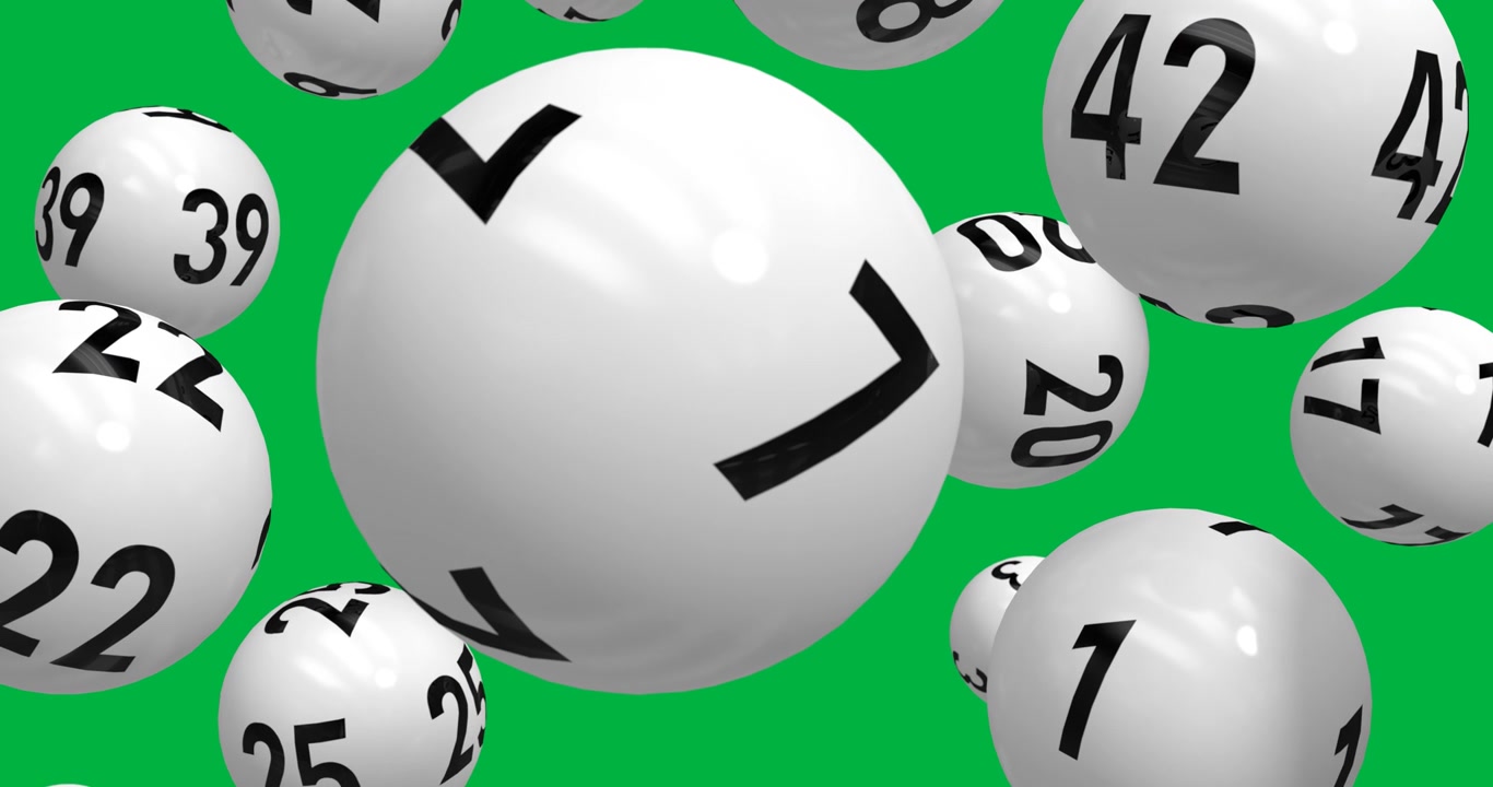Animazione digitale di palline da bingo bianche che fluttuano su sfondo trasparente