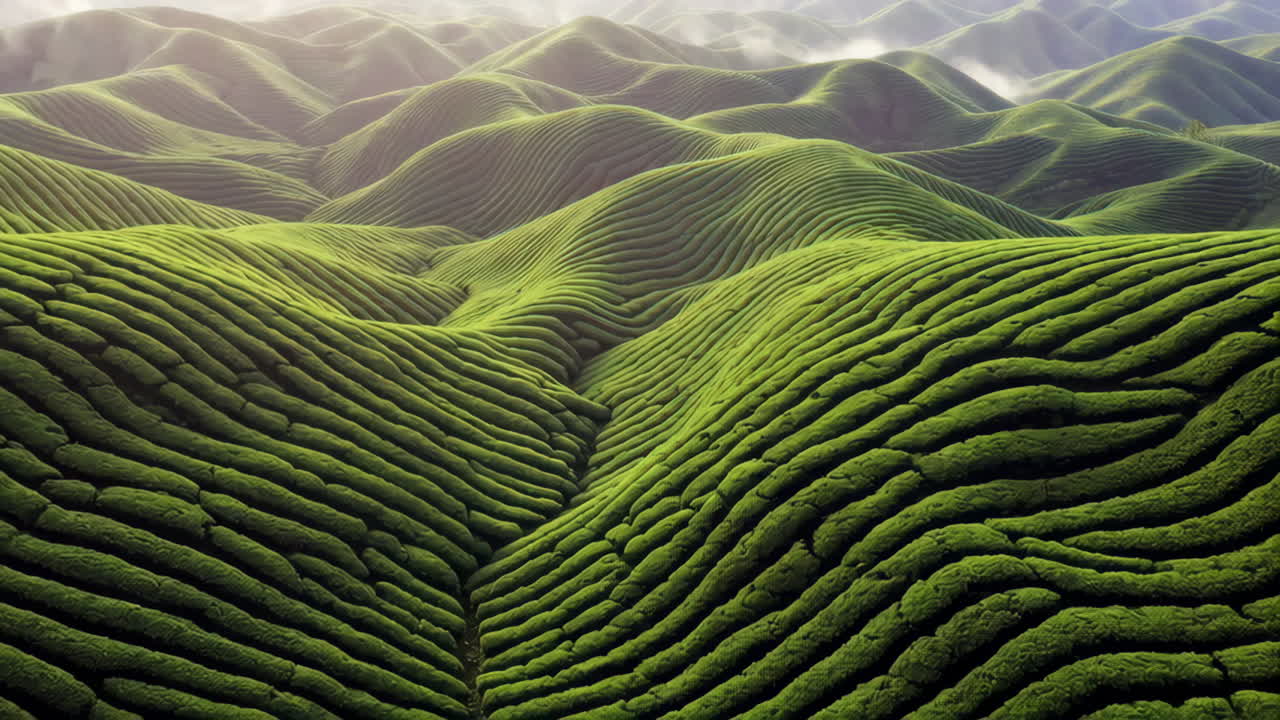 Stunning Terraced Tea Fields