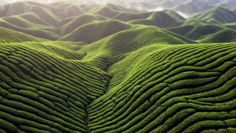 stunning terraced tea fields