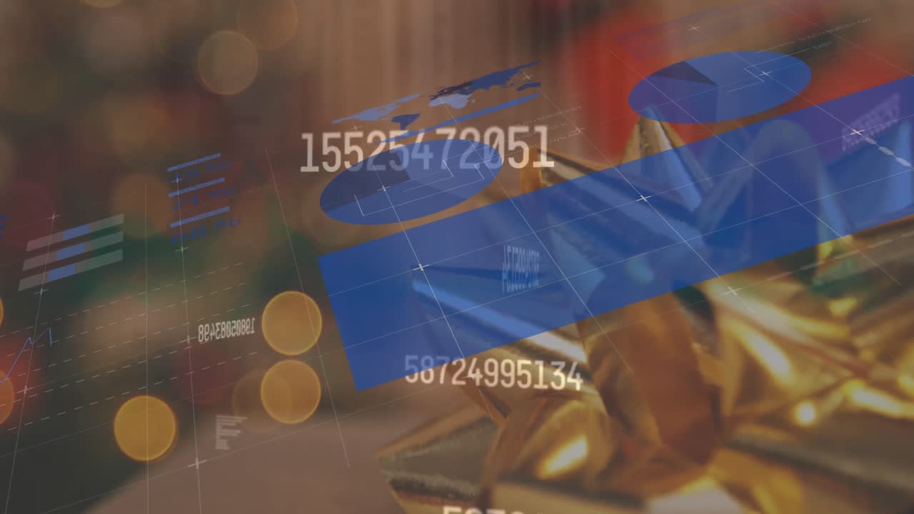 장식 위에 데이터 처리의 애니메이션