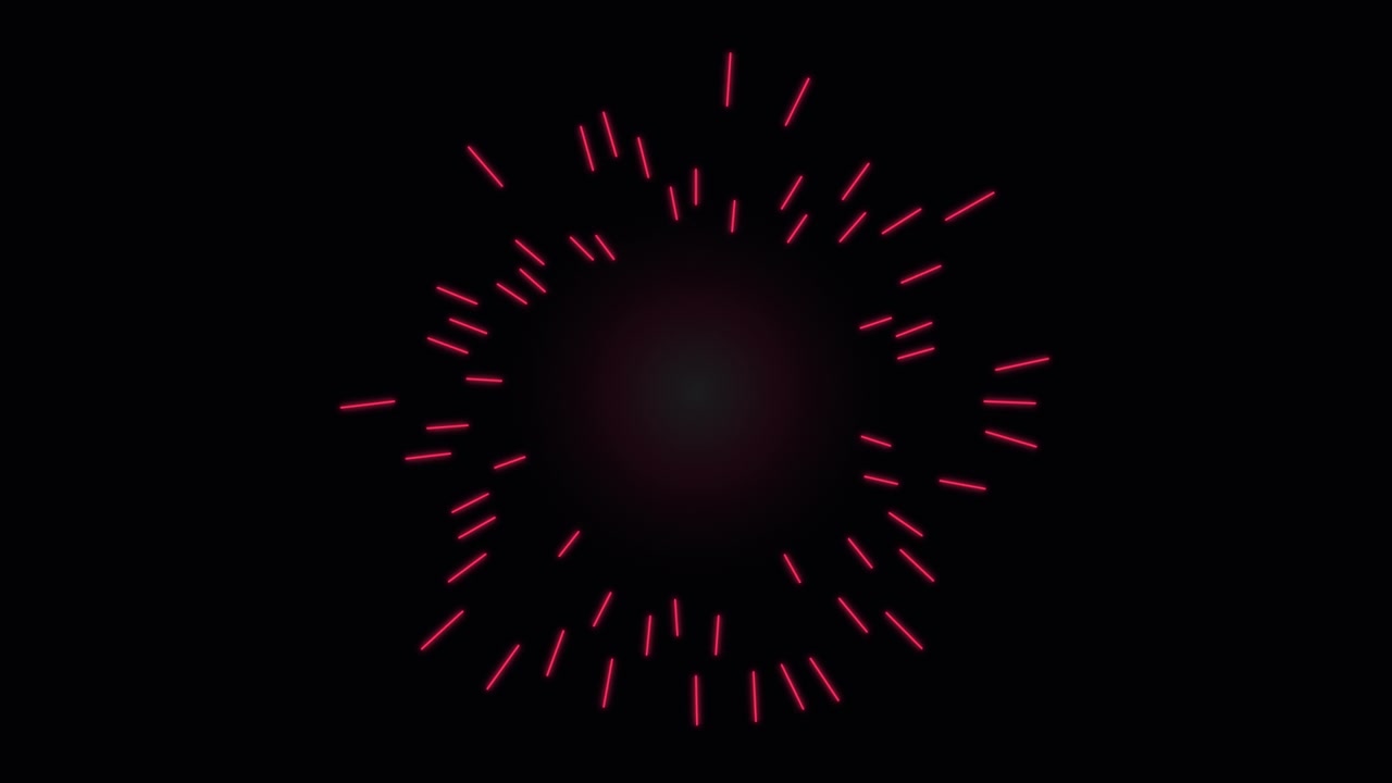 Abstract Motion Graphic of Expanding Red and Orange Light Rays